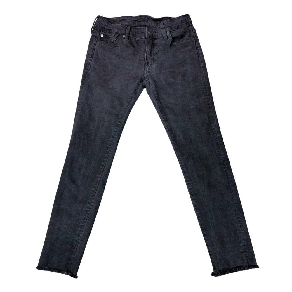 Denim & Supply Ralph Lauren Skinny Jeans Women 28 Black Slim Straight Raw Hem